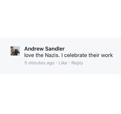 This was a Facebook comment posted by Andrew Sandler, the owner of the Bootsy Bellows in Aspen.