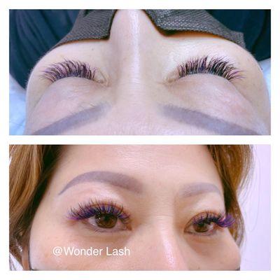 Purple lashes