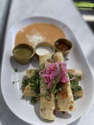 Mini Machaca burritos