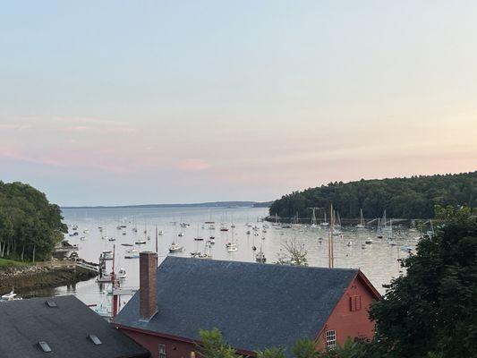 View of Rockport Harbor from our table.