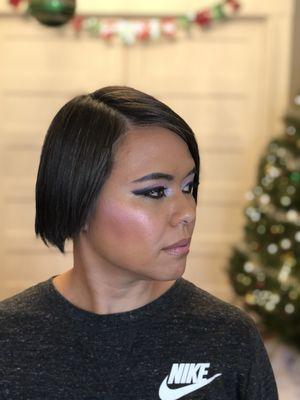 Maria Lee Makeup & Hair - pink smokey eye makeup, highlight and contour