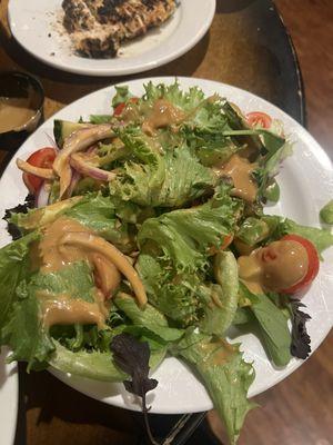 Maple balsamic dressing side salad, delicious!!