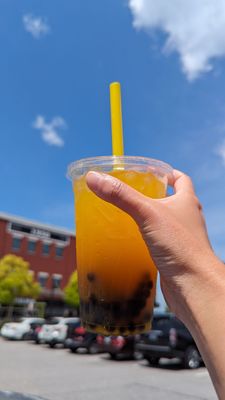 Mango bubble tea