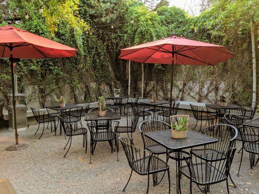 Nice patio area out back of the cafe