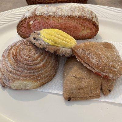 sweet breads and fruit filled empanadas