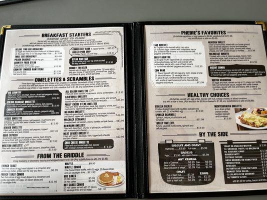 Menu prices as of October 2022