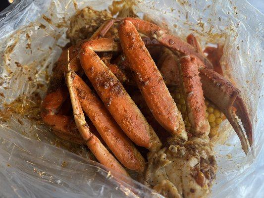 Crab and shrimp Cajun boil