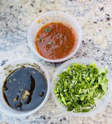 Great variety of fresh salsa