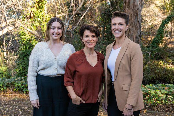 Office Manager Danielle, Dr. Andrea, and Dr. Sarah