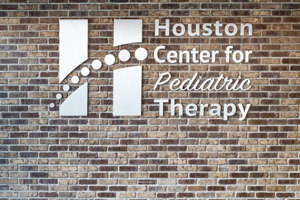 Houston Center for Pediatric Therapy lobby sign