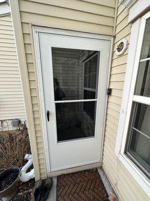 New storm door Gary installed