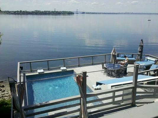 Pool and Decks on the water by Cow Bay