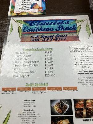 Menu.