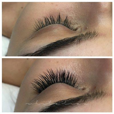 Full set of Novalash eyelash extensions