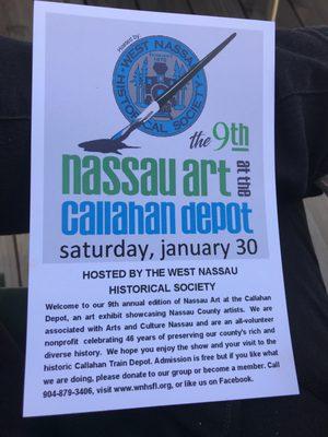 9th annual Nassau Art at the Callahan Depot.