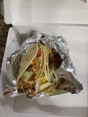 Three beef tacos -_-