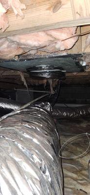 Return Duct work less than 3 years old has falledn.