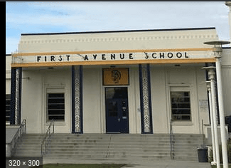 front of building