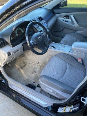 2011 Toyota Camry interior before our Full Interior Shine package