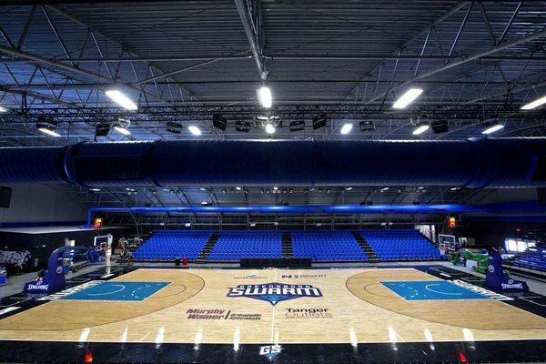 The Swarm play inside The Fieldhouse at the Greensboro Coliseum Complex. Seating capacity is 2,118.