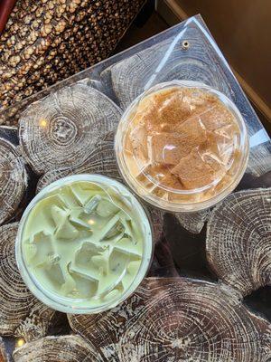 Matcha Latte & Pumpkin Spice Shaken Espresso