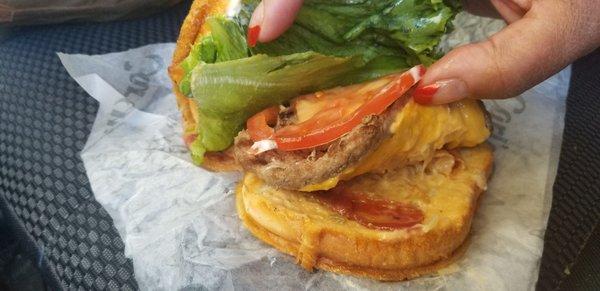 Sourdough Star (mostly just lettuce, thin tiny burger patty!)