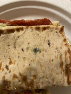 Moldy flat bread