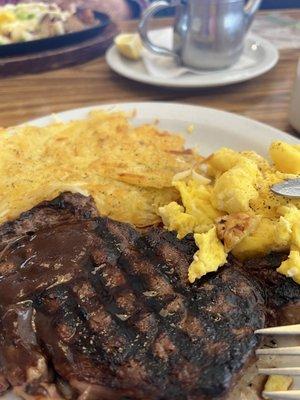 Ribeye steak and egg special. Quite good!