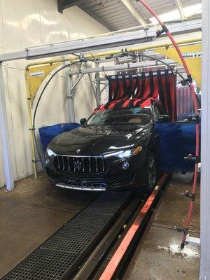 Nice new Masarati Levante getting a bath!