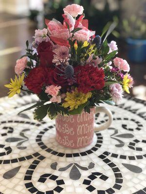 Mixed flowers mug