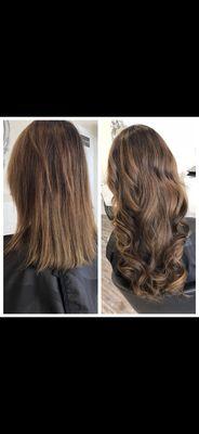 Beautiful Before and after extension transformation!