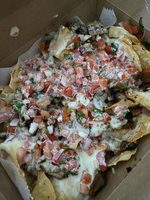 Carne asada nachos