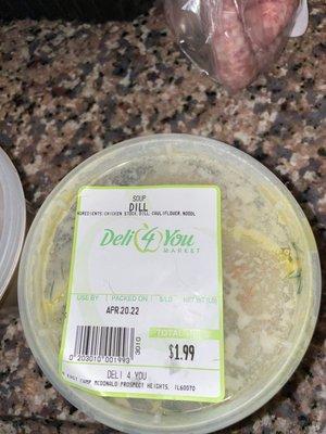 Delicious dill soup