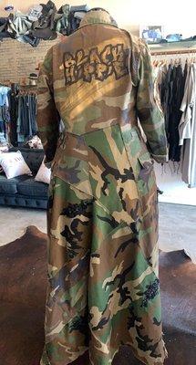 Black Hippie long original camouflage jacket