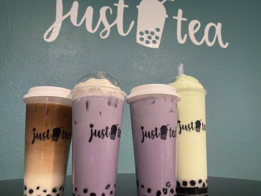 Coffee Milk Tea w/ Boba Honeydew freeze Tea w/ Boba Taro Milk Tea w/ Boba Taro Milk Tea w/ Boba & Whipped Cream