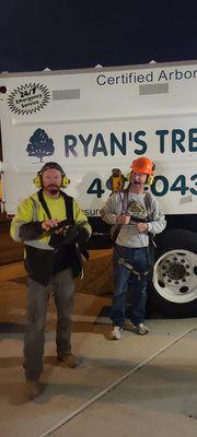 Casper with his dad -- saved from a giant palm tree -- thanks to Ryan's Tree Care