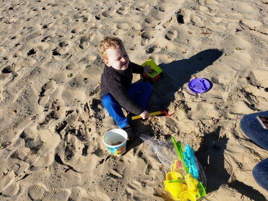 Playing on the Beach at Grand Haven State Park