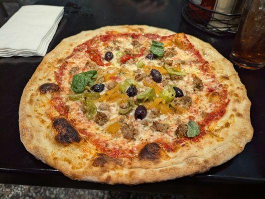 Sausage + Peppers Pizza