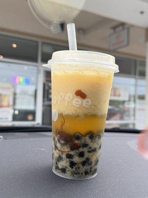 The warm/hot boba tea that separated and congealed after 5 minutes of having it.