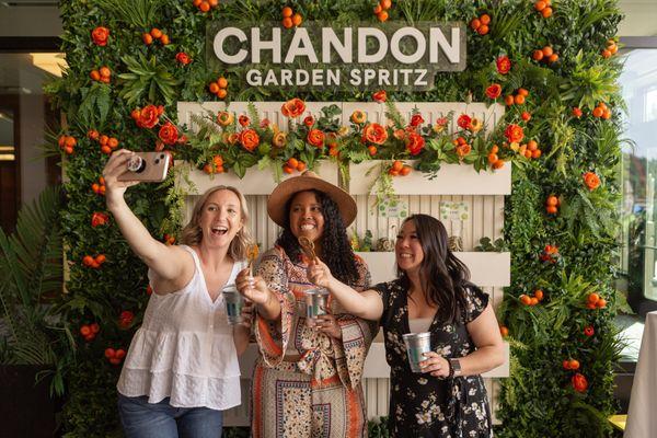 Elevate your spritz with our Chandon wall.