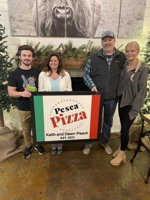 A beautiful Christmas gift from our Pesca Pizza family and friends