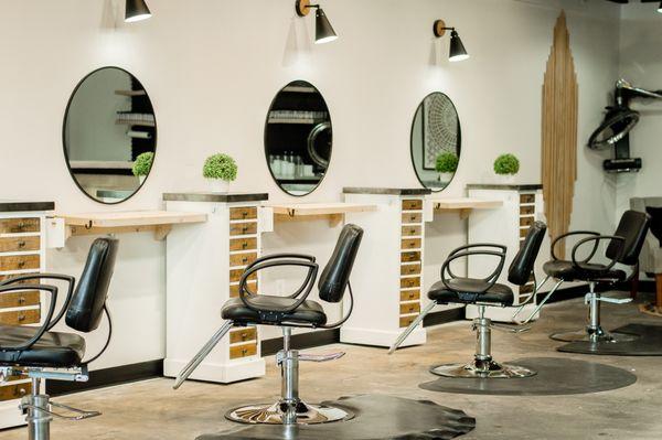 Where Beauty Begins! ‍ Our stylist's stations are ready for you to take a seat and transform your look.