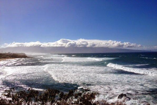 Ho'okipa , great windsurfing spot.