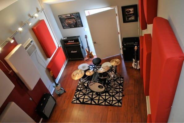 The live room from the studio