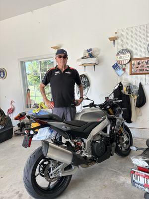 New 2023 Aprilia Tuono just purchased from Eagle Rock Indian Motorcycles!