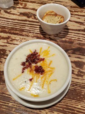 Potato Soup With Croutons....