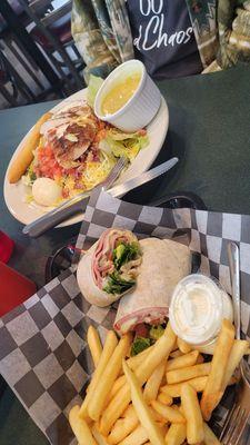 Blackend Chicken Salad & Club Sandwich as a wrap