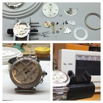 Cartier Pasha complete overhaul and restore to factory condition...main spring replaced!