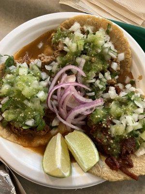 Taco Trio: 1 Asada, 1 Birria, & 1 Barbacoa