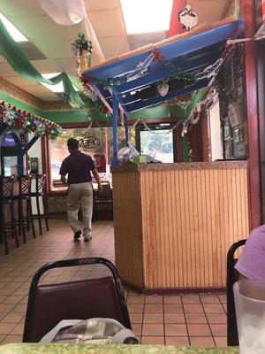 Inside of restaurant.